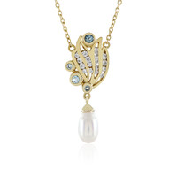 Collana in argento con Perla d'Acqua Dolce Bianca