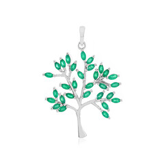 Ciondolo in argento con Onice Verde