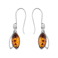 Orecchini in argento con Ambra