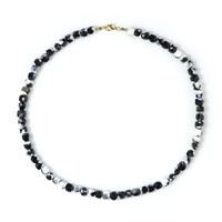Collana in argento con Diaspro Zebrato