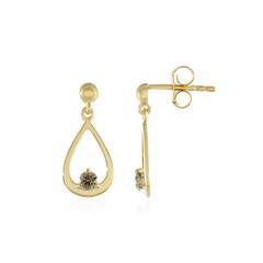Orecchini in argento con Diamante Champagne I2