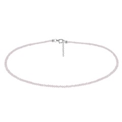 Collana in argento con Quarzo Rosa