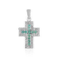 Ciondolo in argento con Smeraldo Russo