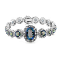 Bracciale in argento con Quarzo Mistico Blu