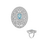 Anello in argento con Topazio Blu Cielo