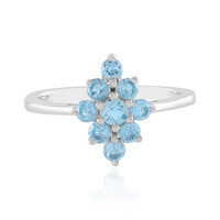 Anello in argento con Topazio Blu Svizzero
