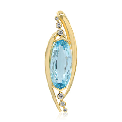 Ciondolo in oro con Topazio Blu Cielo (Adela Gold)