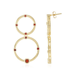 Orecchini in argento con Rubino Tanzania (Adela Silber)