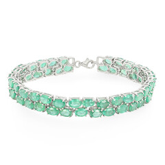 Bracciale in argento con Smeraldo Zambia