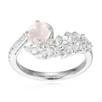 Anello in argento con Quarzo Rosa