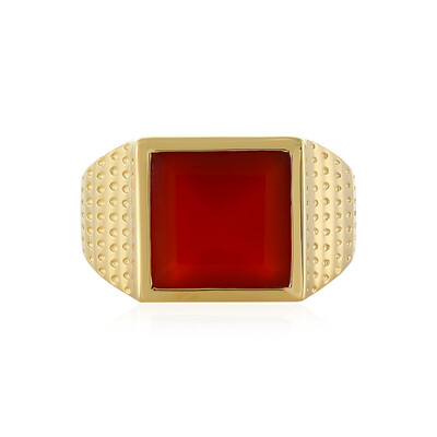 Anello in argento con Onice Rossa