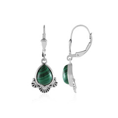 Orecchini in argento con Malachite (Desert Chic)