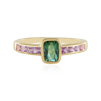 Anello in argento con Tormalina Verde di Benedito (Adela Silber)