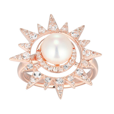 Anello in argento con Perla d'Acqua Dolce Bianca