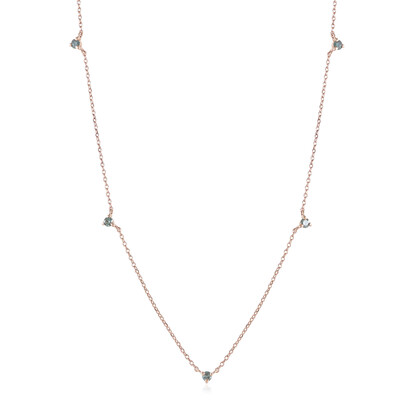 Collana in oro con Diamante Blu Cielo I2
