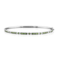 Bracciale in argento con Diopside Russo