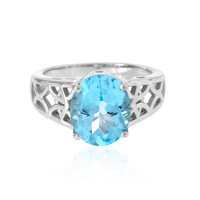 Anello in argento con Topazio Blu Cielo