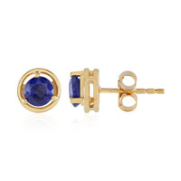 Orecchini in argento con Zaffiro Blu del Madagascar