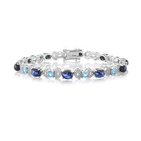 Bracciale in argento con Zaffiro Stellato Blu