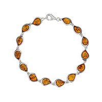 Bracciale in argento con Ambra Baltica