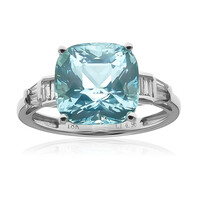 Anello in oro con Acquamarina Brasiliana AAA (CIRARI)