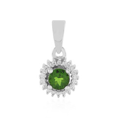 Ciondolo in argento con Diopside Russo