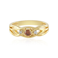 Anello in argento con Diamante Rosso I3