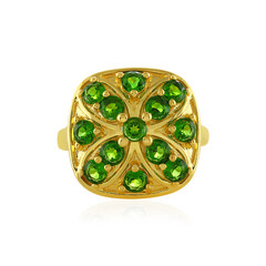 Anello in argento con Diopside Russo