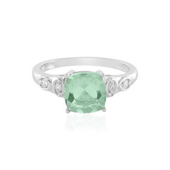 Anello in argento con Fluorite Blu Caraibico