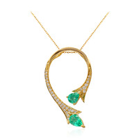 Collana in oro con Smeraldo Zambia AAA