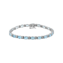 Bracciale in argento con Topazio Blu Cielo
