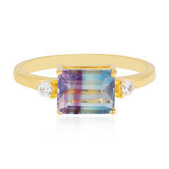 Anello in argento con Fluorite Bicolore