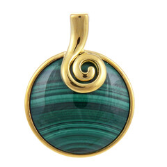 Ciondolo in argento con Malachite