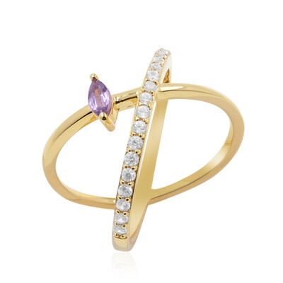 Anello in argento con Zaffiro Ceylon Porpora (non riscaldato)