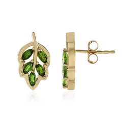 Orecchini in argento con Diopside Russo