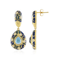 Orecchini in argento con Topazio Blu Londra