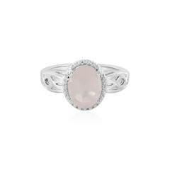 Anello in argento con Quarzo Rosa