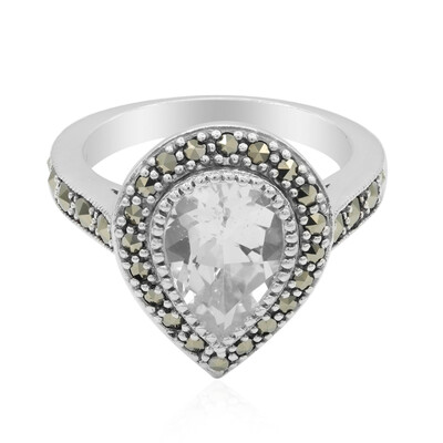 Anello in argento con Topazio Bianco