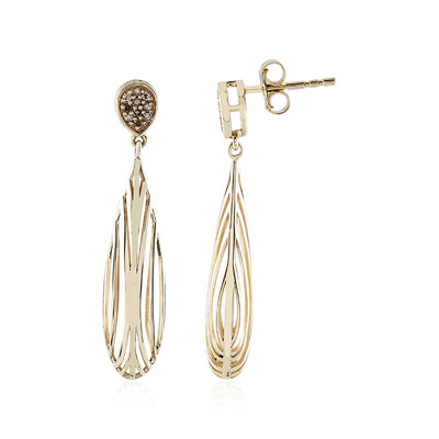 Orecchini in oro con Diamante Champagne I1 (Ornaments by de Melo)