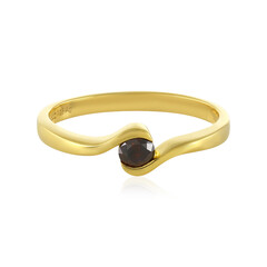 Anello in argento con Diamante Rosso I4