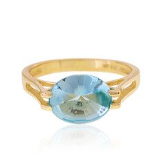Anello in oro con Topazio Blu Cielo