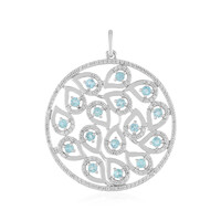 Ciondolo in argento con Apatite Blu