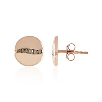 Orecchini in oro con Diamante Champagne I1