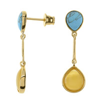 Orecchini in argento con Ambra Baltica