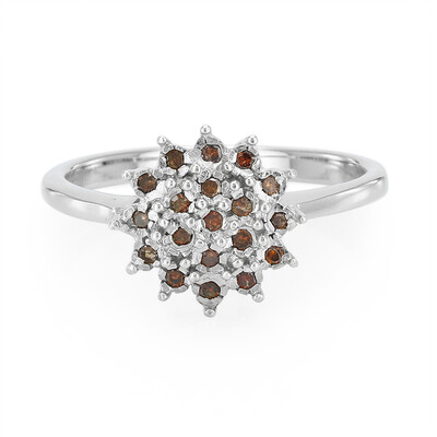 Anello placcato in platino con Diamante Fancy