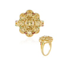 Anello in argento con Berillo Giallo