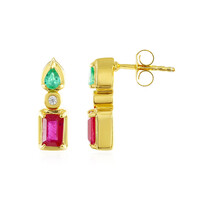 Orecchini in argento con Rubino Bemainty