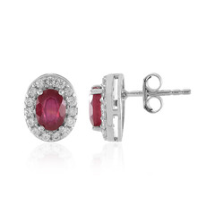Orecchini in argento con Rubino del Madagascar