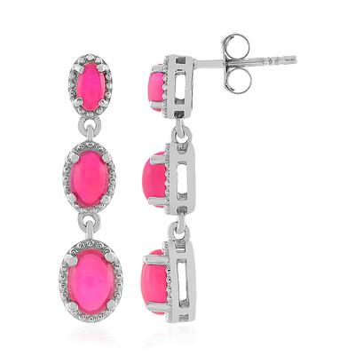 Orecchini in argento con Opale Rosa dell'Etiopia