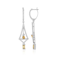Orecchini in argento con Zircone Giallo